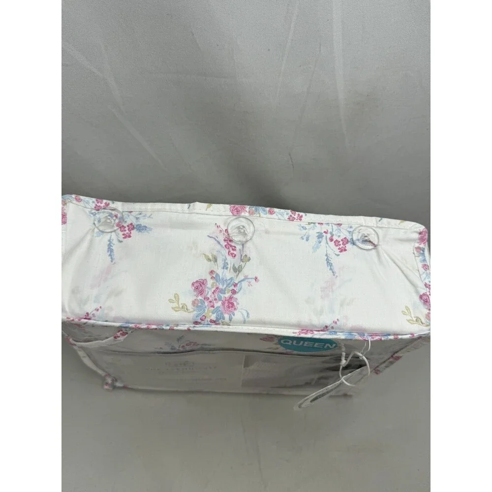 The Farmhouse by Rachel Ashwell Shabby Chic Blue Pink Floral Sheet Set Queen